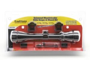 Traditions Muzzleloader Rifle Scope and Mount Kit 3-9x40 Matte Scope Medium Rings and Two-Piece Base A1171