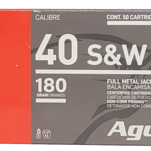 Aguila Ammunition .40 S&W Handgun Ammo - 180 Grain | FMJ Flat Nose | 50rd Box