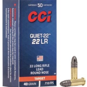 CCI Quiet-22 Rimfire Ammunition .22 LR 40 gr LRN 710 fps 50/ct