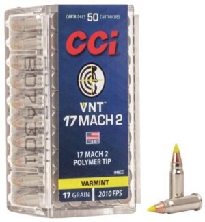 CCI Varmint Rimfire Ammunition .17 Mach 2 17 gr VNT 2010 fps 50/ct