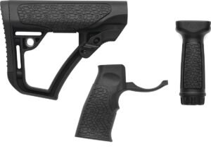 Collapsible Buttstock Pistol Grip & Vertical Foregrip Combo BLK