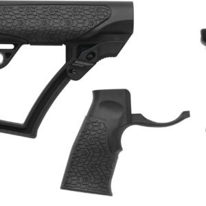 Collapsible Buttstock Pistol Grip & Vertical Foregrip Combo BLK