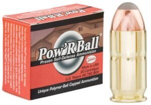 Glaser Pow'RBall Handgun Ammunition  .45 ACP 165 gr JHP 1225 fps 20/box