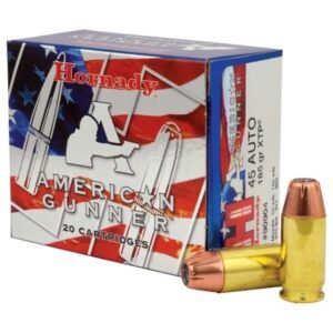 Hornady American Gunner Handgun Ammunition .45 ACP 185 gr XTP 970 fps 20/ct