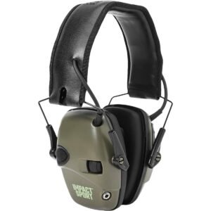 Howard Leight Impact Sport Electronic Earmuff 22dB Olive Green