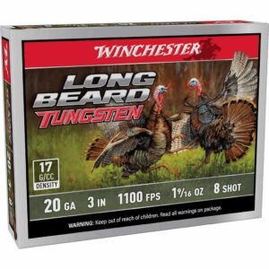 Winchester Long Beard Tungsten Shotshell 20ga 3" 1-9/16oz 1100 fps #8 5/ct