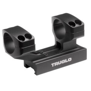 Truglo 1-Piece Reversible Picatinny/Weaver Tactical Scope Mount with 30mm Rings 1"H / 2-7/8L Base - Black