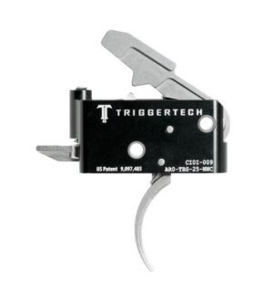 TriggerTech AR15 Adaptable Curved Trigger 2 Stage Adjustable Stainless Steel/Black