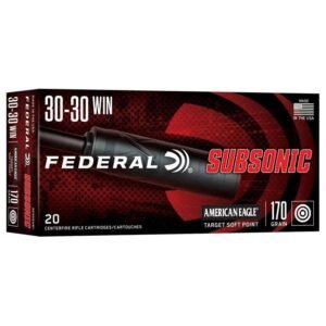 Federal Subsonic Rifle Ammunition .30-30 Win 170gr JSP 1000 fps 20/ct