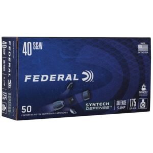 Federal Syntech Defense Handgun Ammunition .40 S&W 175gr SJHP 1000 fps 50/ct