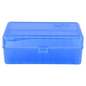 Berry's Mfg 411 Blue Ammo Flip Top Box Holds 50 Rounds - .45/70 Govt