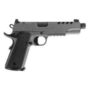 Tisas 1911 Night Stalker SF Handgun .45 Auto 8rd Magazine(2) 5" Threaded Barrel Grey Cerakote Finish