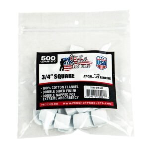 Pro-Shot 3/4" Square 100% Cotton Patches 500/ct