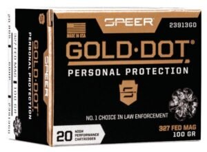 Speer Gold Dot Handgun Ammunition .327 Federal 100 gr HP 1500 fps 20/ct