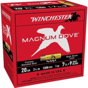 Winchester Magnum Dove Shotshell 20ga 2-3/4" 1oz 1300 fps #7&9 25/ct