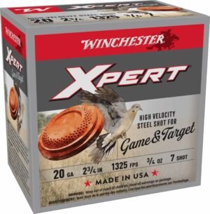 Winchester Xpert Steel Shotshells 20 ga 2-3/4" 3/4 oz 1325 fps #7 25/ct