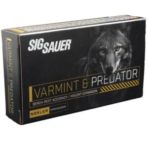 Sig Sauer Varmint & Predator w/Varmageddon Rifle Ammunition .223 Rem 40gr PT 3650 fps 20/ct