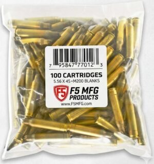 F5 MFG M200 Mil Spec 5.56 Blanks - 100 Cartridges | Bulk Packaging