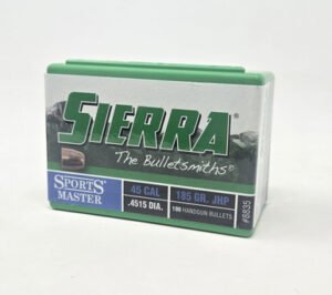 Sierra 45 Cal (.451 Dia) Reloading Bullets Sports Master SRAA8835 185 Grain Jacketed Hollow Point 100 Pieces