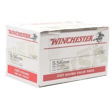 Winchester 5.56x45mm NATO M193 Ammunition WM193200 55 Grain Full Metal Jacket Range Pack 200 Rounds