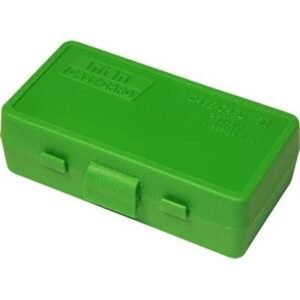 MTM Case Guard P-50 Series Handgun Ammo Box 9mm Luger 50 Rounds Green