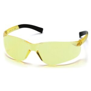 Pyramex Clear Mini Ztek Safety Glasses Amber with DP1000 32dB Earplugs