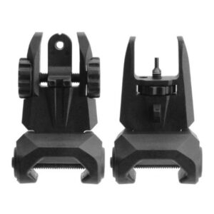 TacFire Tactical Polymer Front And Rear Flip Up Sight Set
