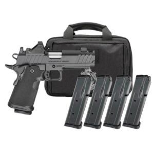 Springfield Armory Gear Pac 1911 DS Prodigy Comp Handgun 9mm Luger 10rd Magazines (4) 4.25" Barrel Black Viridian Green Dot Bag