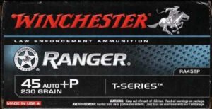 Winchester 45 Auto Ammunition +P Ranger T-Series RA45TP 230 Grain Jacketed Hollow Point 50 rounds