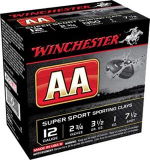Winchester 12 Gauge Ammunition AA Super Sport AASCL127 2-3/4" 7.5 Shot 1oz 1350fps 250 Rounds