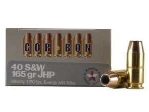 Corbon Self-Defense JHP Handgun Ammunition .40 S&W 165 gr JHP 1150 fps 20/ct