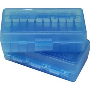 MTM Ammo Box for .38-.357 50 Rounds Blue