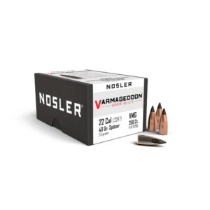Nosler VarMageddon Rifle Bullets .22 cal .224" 40 gr FB-TIPPED 250/ct