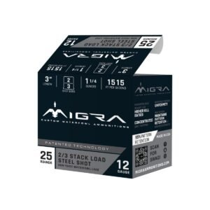 Migra Steel Waterfowl Stacked Shotshell 12ga 3" 1-1/4 oz 1515 fps #2 25/ct