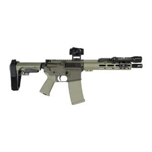 Shark Coast Knoll Grass Pistol Bundle .300 Blk 30rd Magazine 10'' Threaded Barrel Vortex Red Dot Streamlight Light
