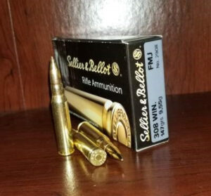 Sellier & Bellot 308 Winchester Ammunition SB308A 147 Grain Full Metal Jacket 20 Rounds