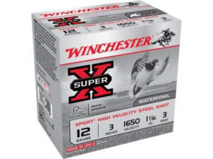 Winchester 12 Gauge Xpert High Velocity WEX123M3 3" 1-1/16 oz #3 Non-Toxic Steel Shot 250 rounds